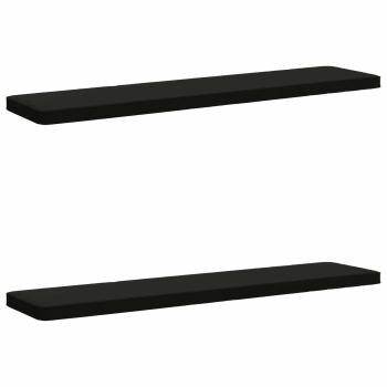 ARDEBO.de - 2-teilige Bankkissen VUGHT 2 stk. 100 % Polyester Schwarz