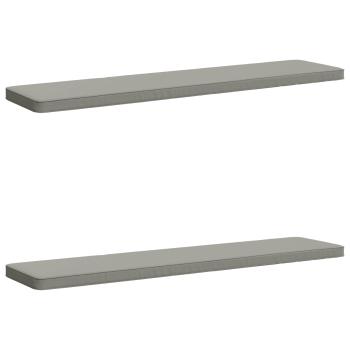 ARDEBO.de - 2-teilige Bankkissen VUGHT 2 stk. 100 % Polyester Grau