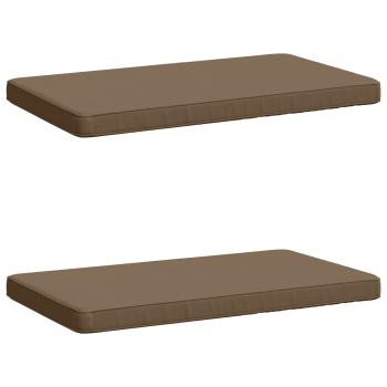 ARDEBO.de - 2-teilige Bankkissen VUGHT 2 stk. 100 % Polyester Taupe