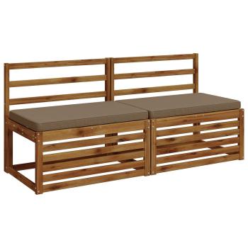 2-teilige Bankkissen VUGHT 2 stk. 100 % Polyester Taupe