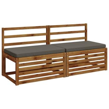 2-teilige Bankkissen VUGHT 2 stk. 100 % Polyester Grau
