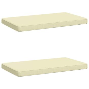 ARDEBO.de - 2-teilige Bankkissen VUGHT 2 stk. 100 % Polyester Creme