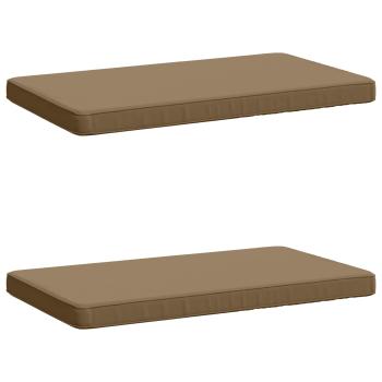ARDEBO.de - 2-teilige Bankkissen VUGHT 2 stk. 100 % Polyester Taupe
