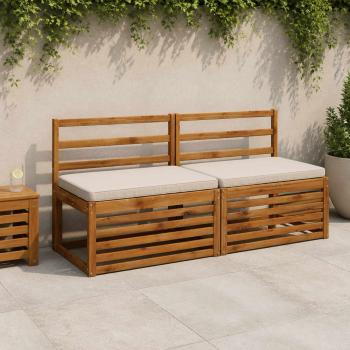 ARDEBO.de - 1-teiliges Bankkissen VUGHT 100 % Polyester Weiß 80 x 50 x 5 cm