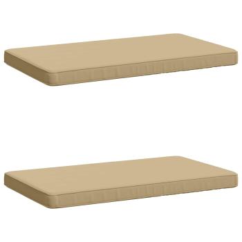ARDEBO.de - 2-teilige Bankkissen VUGHT 2 stk. 100 % Polyester Beige