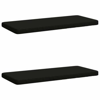 ARDEBO.de - 2-teilige Bankkissen VUGHT 2 stk. 100 % Polyester Schwarz