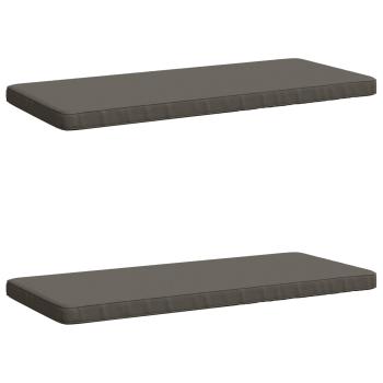 ARDEBO.de - 2-teilige Bankkissen VUGHT 2 stk. 100 % Polyester Grau