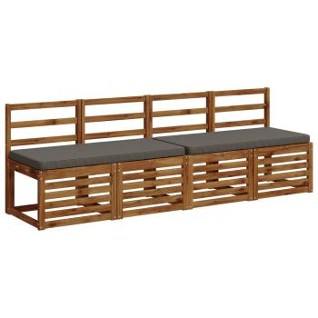 2-teilige Bankkissen VUGHT 2 stk. 100 % Polyester Grau