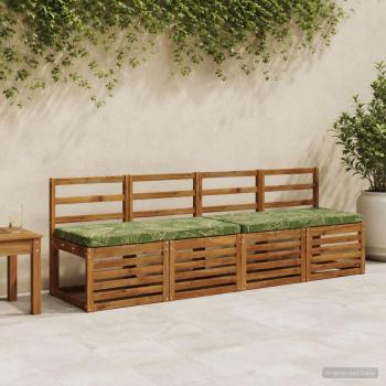 ARDEBO.de - 2-teilige Bankkissen VUGHT 2 stk. 100 % Polyester Blattdesign