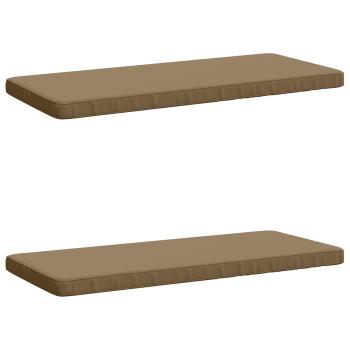 ARDEBO.de - 2-teilige Bankkissen VUGHT 2 stk. 100 % Polyester Taupe