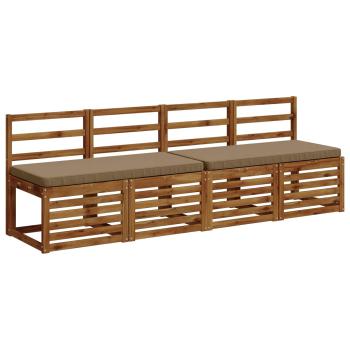 2-teilige Bankkissen VUGHT 2 stk. 100 % Polyester Taupe