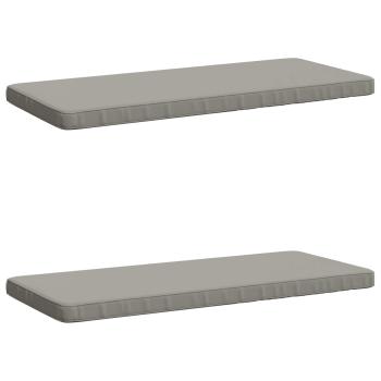 ARDEBO.de - 2-teilige Bankkissen VUGHT 2 stk. 100 % Polyester Grau
