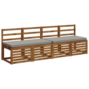 2-teilige Bankkissen VUGHT 2 stk. 100 % Polyester Grau