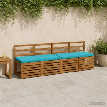 ARDEBO.de - 2-teilige Bankkissen VUGHT 2 stk. 100 % Polyester Türkis
