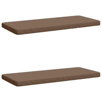 ARDEBO.de - 2-teilige Bankkissen VUGHT 2 stk. 100 % Polyester Taupe