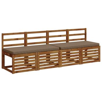 2-teilige Bankkissen VUGHT 2 stk. 100 % Polyester Taupe