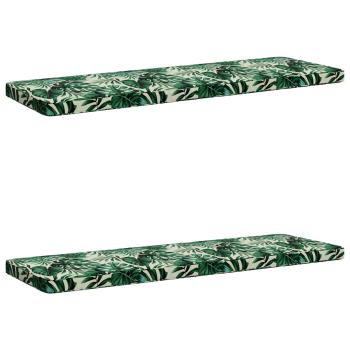 ARDEBO.de - 2-teilige Bankkissen VUGHT 2 stk. 100 % Polyester Blattmuster