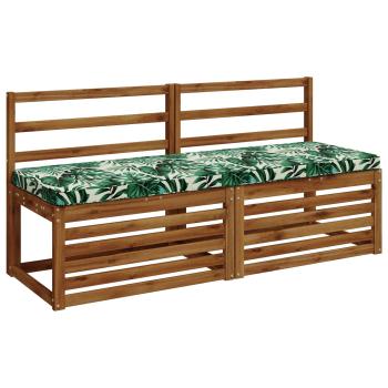 2-teilige Bankkissen VUGHT 2 stk. 100 % Polyester Blattmuster