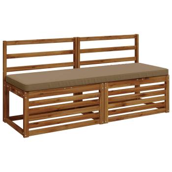 2-teilige Bankkissen VUGHT 2 stk. 100 % Polyester Taupe