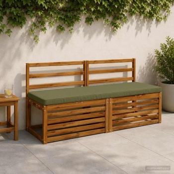 ARDEBO.de - 2-teilige Bankkissen VUGHT 2 stk. 100 % Polyester Olivgrün