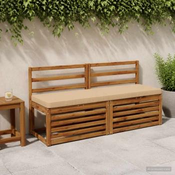 ARDEBO.de - 1-teiliges Bankkissen VUGHT 100 % Polyester Sand