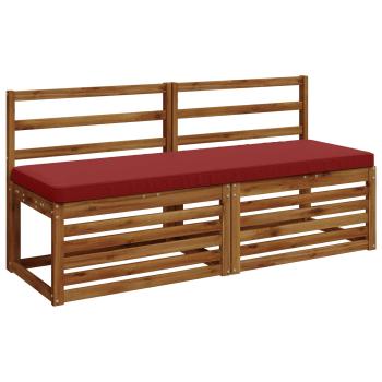 2-teilige Bankkissen VUGHT 2 stk. 100 % Polyester Weinrot