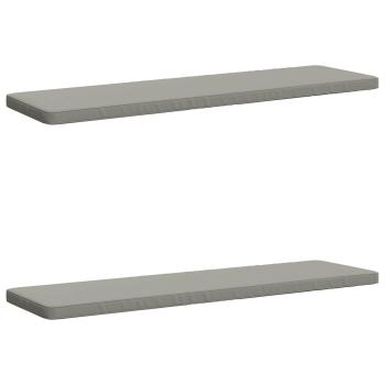 ARDEBO.de - 2-teilige Bankkissen VUGHT 2 stk. 100 % Polyester Grau