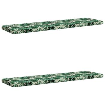 2-teilige Bankkissen VUGHT 2 stk. 100 % Polyester Blattmuster