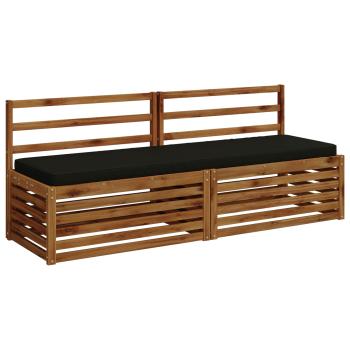 2-teilige Bankkissen VUGHT 2 stk. 100 % Polyester Schwarz