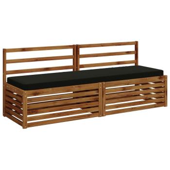 2-teilige Bankkissen VUGHT 2 stk. 100 % Polyester Schwarz