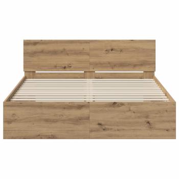 Bettgestell mit Kopfteil Artisan-Eiche 120 x 200 cm