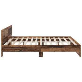 Bettgestell mit Kopfteil Altholz 200 x 200 cm Holzwerkstoff