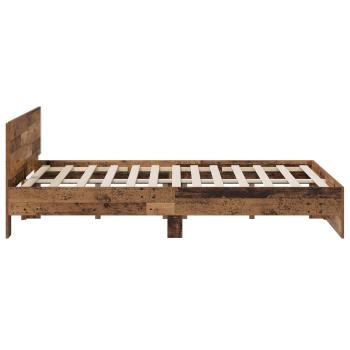 Bettgestell mit Kopfteil Altholz 140 x 200 cm Holzwerkstoff