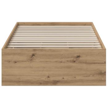 Bettgestell mit Stauraum mit Speicher Artisan-Eiche 90 x 200 cm