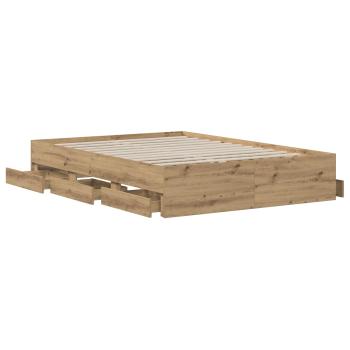 Bettgestell mit Stauraum Artisan-Eiche 120 x 200 cm