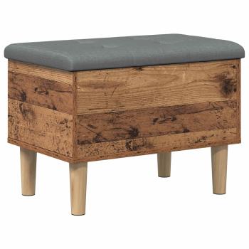 ARDEBO.de - Aufbewahrungsbank mit Kissen Eichenholz 62 x 42 x 46 cm