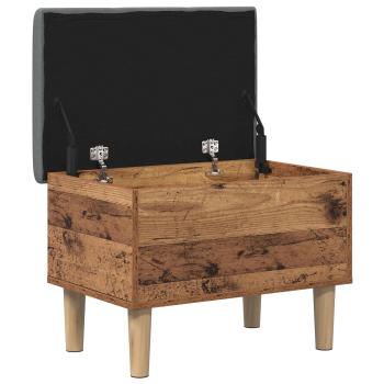 Aufbewahrungsbank mit Kissen Eichenholz 62 x 42 x 46 cm