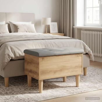 ARDEBO.de - Aufbewahrungsbank mit Kissen Artisan-Eiche 62 x 42 x 46 cm