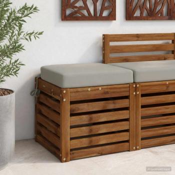 ARDEBO.de - 1-teiliges Sitzkissen SOEST 100 % Polyester Grau 40 x 40 x 7 cm