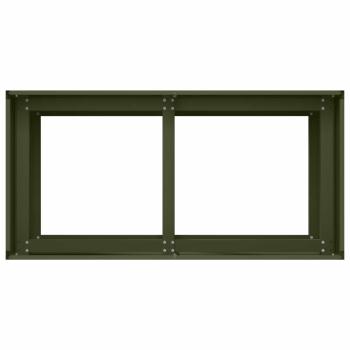 Garten-Pflanzgefäß Olivgrün 80 x 40 x 60 cm Kaltgewalzter Stahl