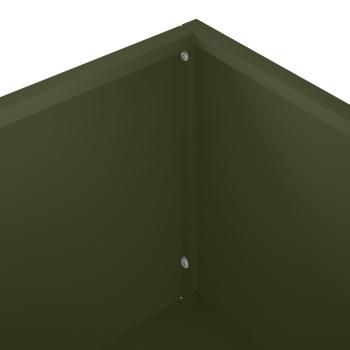 Garten-Pflanzgefäß Olivgrün 80 x 40 x 60 cm Kaltgewalzter Stahl