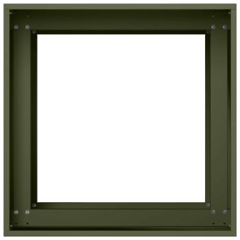 Garten-Pflanzgefäß Olivgrün 40 x 40 x 60 cm Kaltgewalzter Stahl