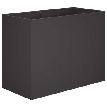 Garten-Pflanzgefäß Schwarz 80 x 40 x 60 cm Kaltgewalzter Stahl
