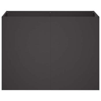 Garten-Pflanzgefäß Schwarz 80 x 40 x 60 cm Kaltgewalzter Stahl