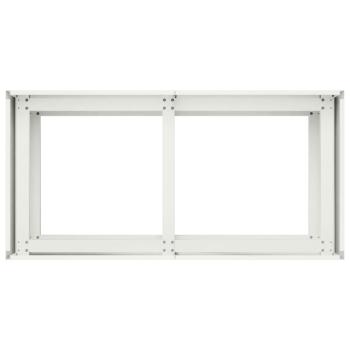 Garten-Pflanzgefäß Weiß 80 x 40 x 60 cm Kaltgewalzter Stahl