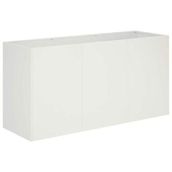 Garten-Pflanzgefäß Weiß 120 x 40 x 60 cm Kaltgewalzter Stahl
