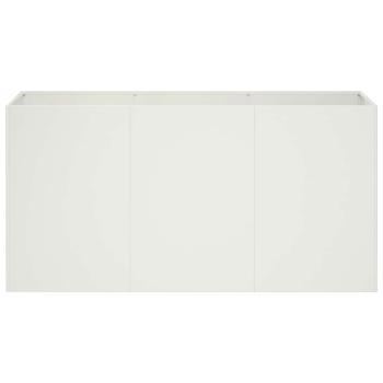 Garten-Pflanzgefäß Weiß 120 x 40 x 60 cm Kaltgewalzter Stahl