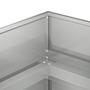Garten-Pflanzgefäß Silber 200 x 80 x 60 cm Verzinkter Stahl