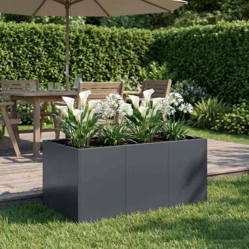 ARDEBO.de - Garten-Pflanzgefäß Anthrazit 120 x 80 x 60 cm