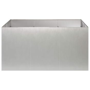 Garten-Pflanzgefäß Silber 120 x 80 x 60 cm Edelstahl